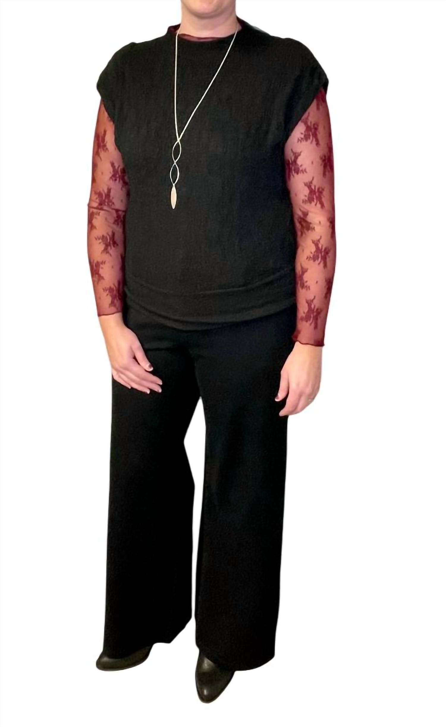 Democracy Mock Neck Knit Top